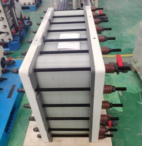 Die compression springs installed on a flow battery stack
